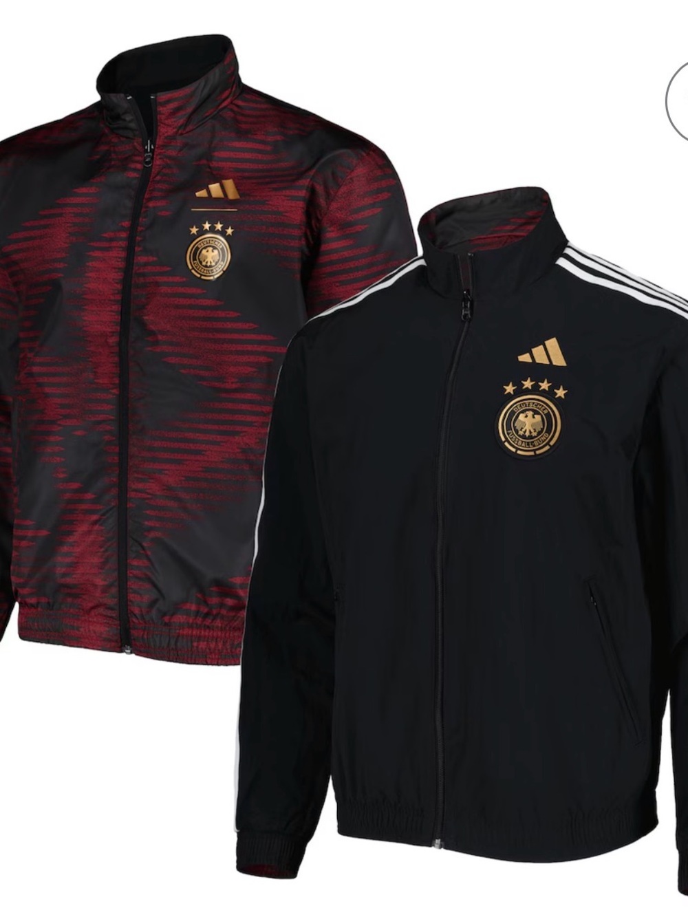 Adidas kids Germany Football Black/Red Woven Track Jacket